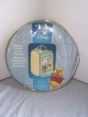 Disney Winnie the Pooh Pop Up Hamper Collapsible Laundry Basket Vintage